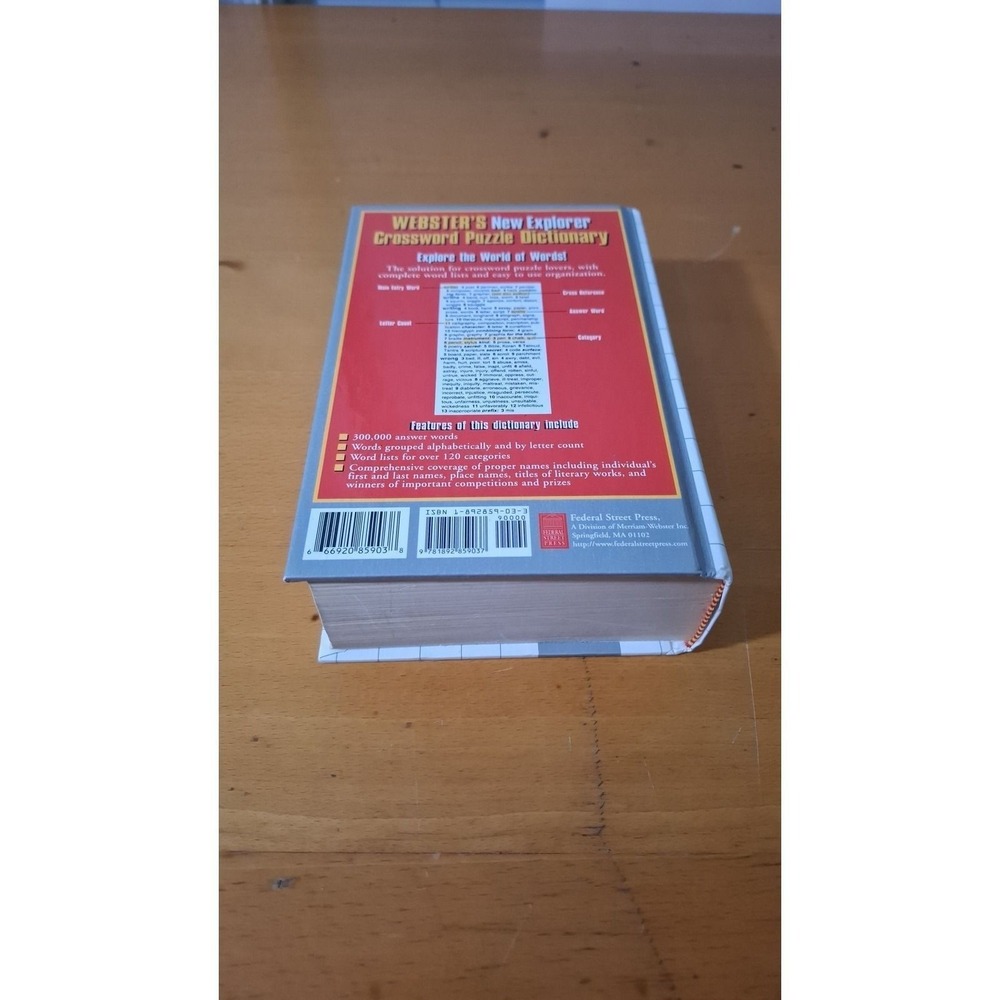 Webster's New Explorer Crossword Puzzle Dictionary | Reference (A7) - Picture 3 of 3